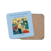 Thumbnail for The Youngest License - Designed Coasters design on light blue 1-piece