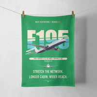 Thumbnail for Embraer E195 design on green towel