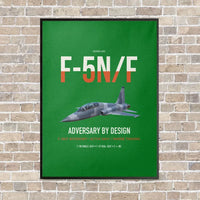 Thumbnail for F-5N F Adversary vertical canvas print - framed - green background