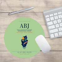 Thumbnail for Félix Houphouët-Boigny International Airport (ABJ) design on light green round mouse pad