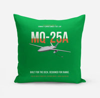 Thumbnail for MQ-25A STINGRAY design on green pillow