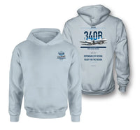Thumbnail for Saab 340B design on light blue hoodie