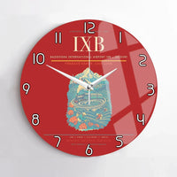 Thumbnail for Bagdogra International Airport (IXB) design on red no frame wall clock