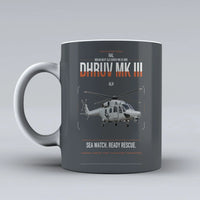Thumbnail for HAL ALH Dhruv Mk III design on gray ceramic mug, double-side print