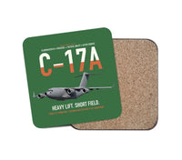 Thumbnail for C-17A Globemaster III design on green 1 piece coaster