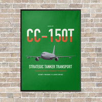 Thumbnail for Airbus CC-150T Polaris vertical canvas print - framed - green background