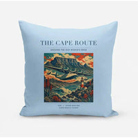 Thumbnail for VINTAGE G4070 - The Cape Route - Designed Pillows design on lightblue