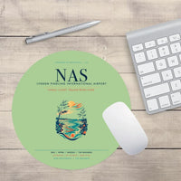 Thumbnail for Lynden Pindling International Airport Nassau (NAS) design on light green round mouse pad