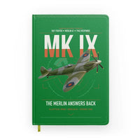 Thumbnail for Supermarine Spitfire Mk IX design on green notebook