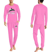 Thumbnail for The Fighter Jet 22 Silhouette men pajamas - Pink