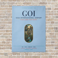 Thumbnail for Goa International Airport Dabolim GOI vertical canvas print - no frame - light blue background