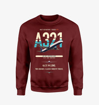 Thumbnail for Airbus A321 design on wine red sweatshirt