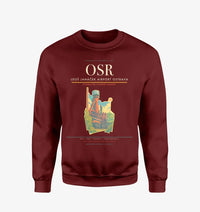 Thumbnail for Leoš Janáček Airport Ostrava (OSR) design on wine red sweatshirt
