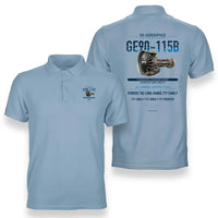 Thumbnail for GE90-115B design on light blue polo
