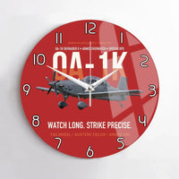 Thumbnail for OA-1K Skyraider II Armed Overwatch design on red no frame wall clock