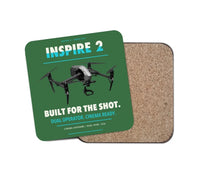 Thumbnail for DJI Inspire 2 design on green 1 piece coaster