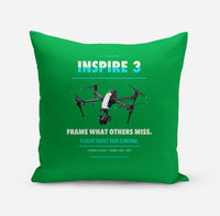 Thumbnail for DJI Inspire 3 design on green pillow