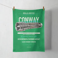 Thumbnail for CONWAY design on green towel