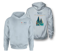Thumbnail for George F. L. Charles Airport (SLU) design on light blue double-side hoodie