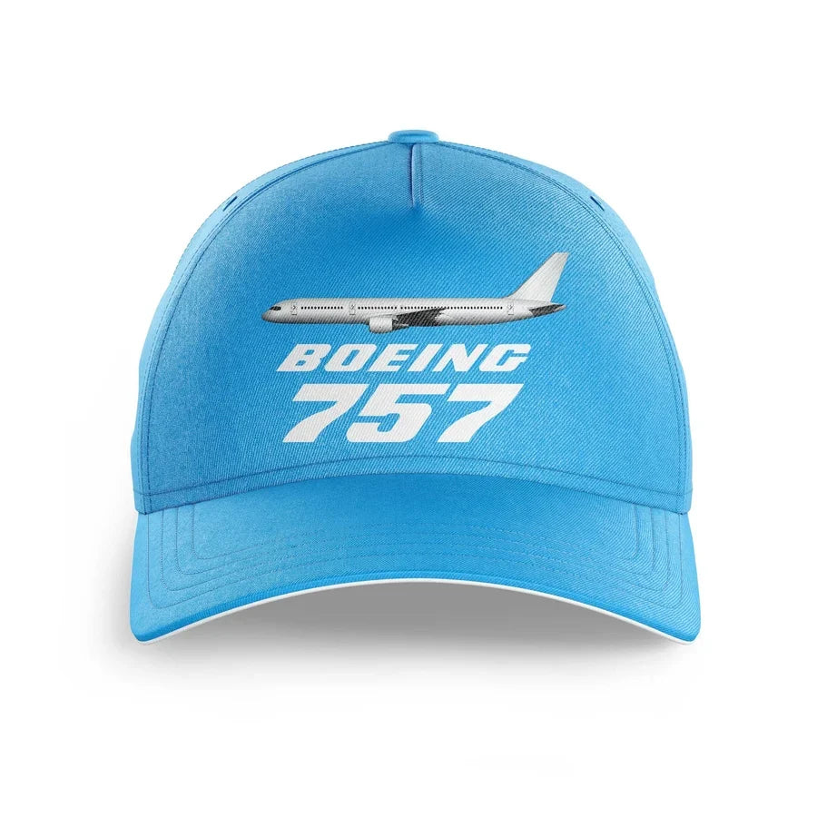 The Boeing 757 printed hat - light blue