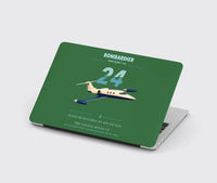 Thumbnail for Bombardier Learjet 24 design on green MacBook case