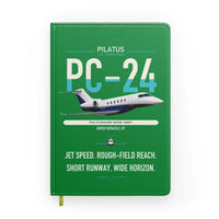 Thumbnail for Pilatus PC-24 design on green notebook