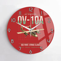 Thumbnail for OV-10A Bronco design on red no frame wall clock