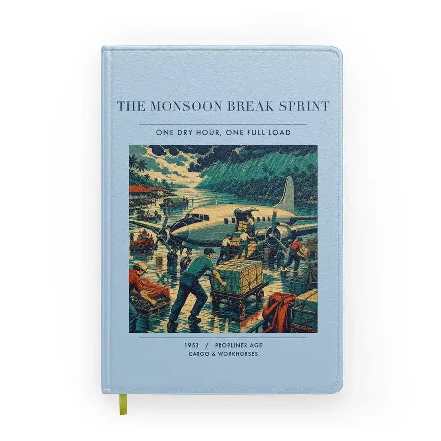 VINTAGE G4495 - The Monsoon Break Sprint - Designed Notebooks design on lightblue