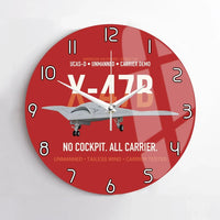 Thumbnail for X-47B UCAS-D Carrier Wing Without a Cockpit design on red no frame wall clock