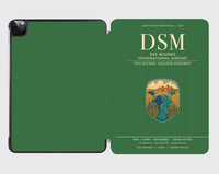 Thumbnail for Des Moines International Airport (DSM) design on green ipad tablet case