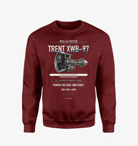 Thumbnail for TRENT XWB-97 design on wine red sweatshirt