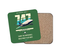 Thumbnail for Boeing 747-400 Dreamlifter design on green 1 piece coaster
