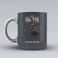 Thumbnail for Airbus UH-72A Lakota design on gray ceramic mug, double-side print
