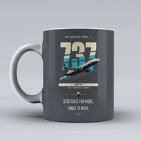 Thumbnail for Boeing 737 MAX 10 double-side print on gray ceramic mug