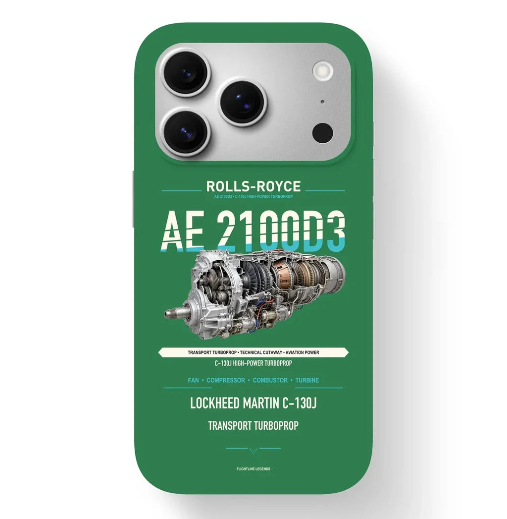 AE 2100D3 Case design on green iphone case