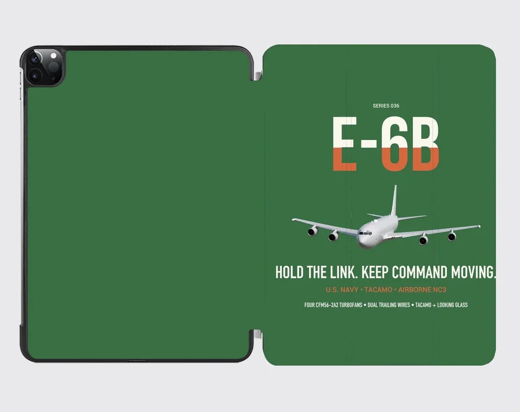E-6B Mercury design on green ipad tablet case