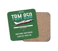 Thumbnail for Socata TBM 850 design on green 1 piece coaster