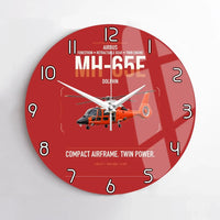 Thumbnail for Airbus MH-65E Dolphin design on red no frame wall clock
