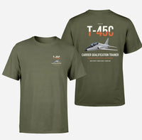 Thumbnail for T-45C Goshawk design on green army double-side t-shirt, double-side print