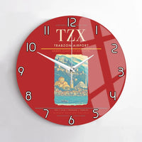Thumbnail for Trabzon Airport (TZX) design on red no frame wall clock