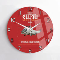 Thumbnail for Sikorsky SH-3H Sea King design on red no frame wall clock