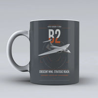 Thumbnail for Handley Page Victor B2 design on gray ceramic mug, double-side print