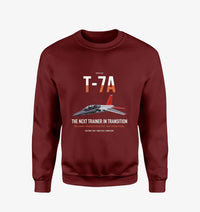 Thumbnail for T-7A Red Hawk design on wine red sweatshirt