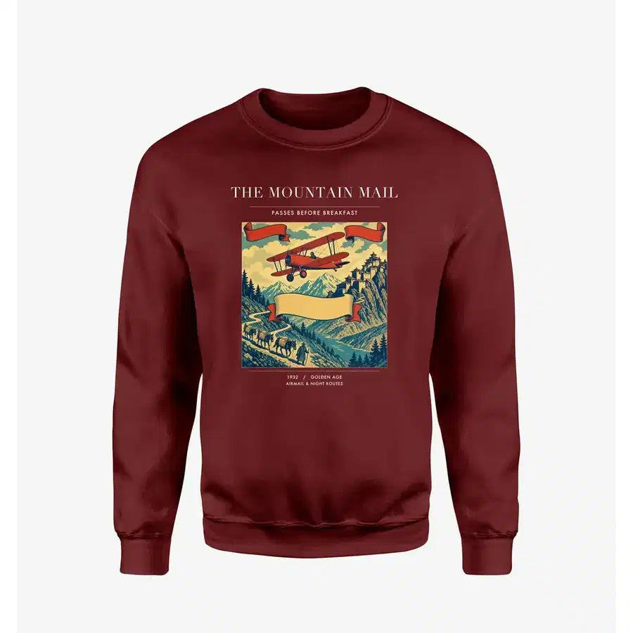 VINTAGE G4038 - The Mountain Mail - Designed Sweatshirts design on winered