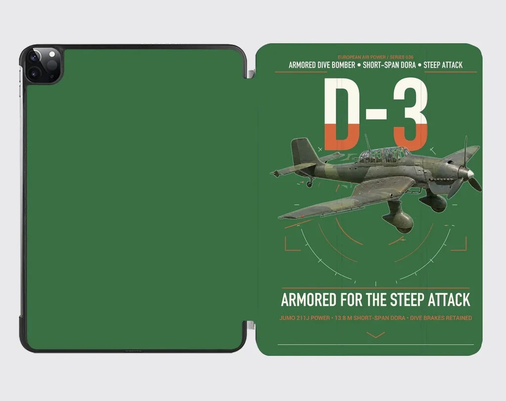 Junkers Ju 87D-3 design on green ipad tablet case