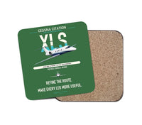 Thumbnail for Cessna Citation XLS design on green 1 piece coaster