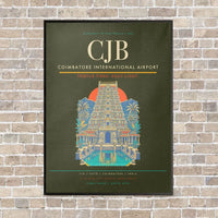 Thumbnail for Coimbatore International Airport CJB - Canvas Framed - Green Army