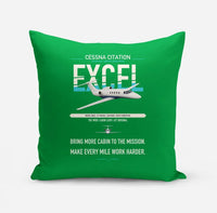 Thumbnail for Cessna Citation Excel design on green pillow