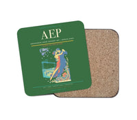 Thumbnail for Aeroparque Jorge Newbery (AEP) design on green 1 piece coaster