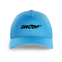 Thumbnail for Swoop Airlines logo printed on light blue cap